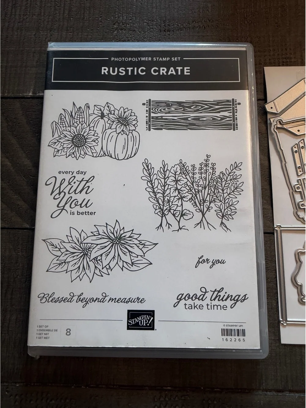 Stampin’ Up Rustic Crate stamp set and Rustic Crate Dies die cut set